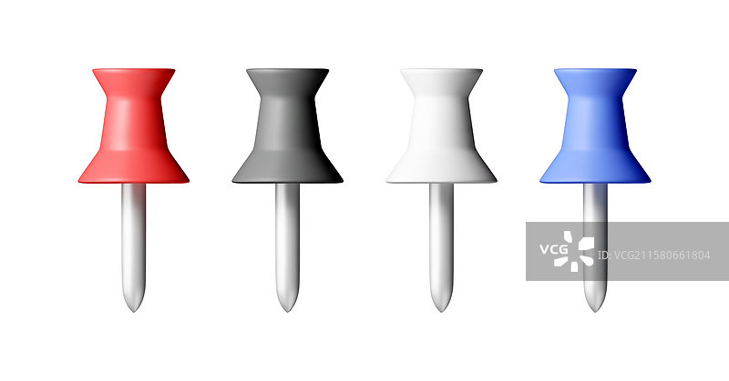 3D彩色图钉套装图片素材