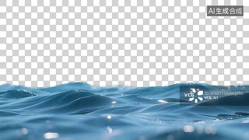 【AI数字艺术】海浪，浪花，波浪，海洋，免抠元素图片素材