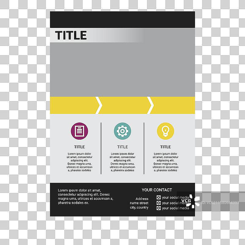 企业黄色宣传单概念图片素材