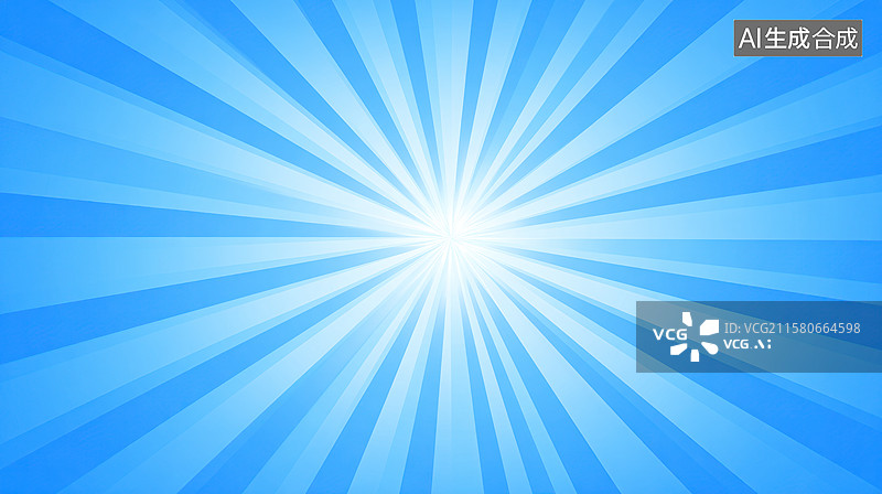 【AI数字艺术】蓝色太阳光放射背景图片素材