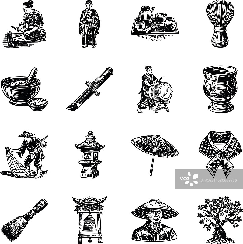 日本文化复古收藏图片素材