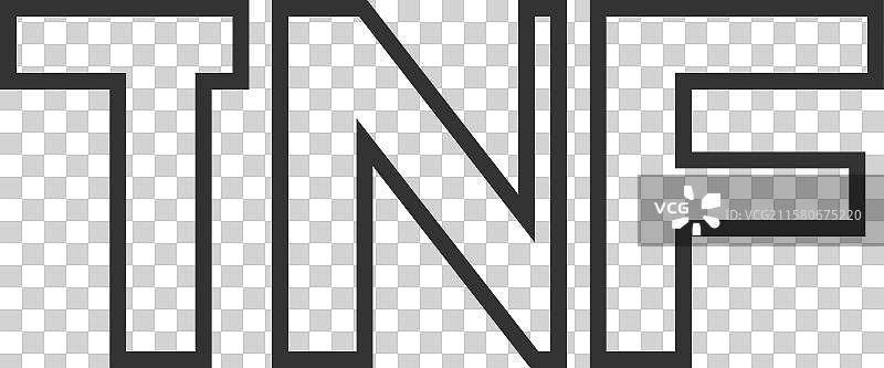强大而现代的TNF标志设计模板图片素材