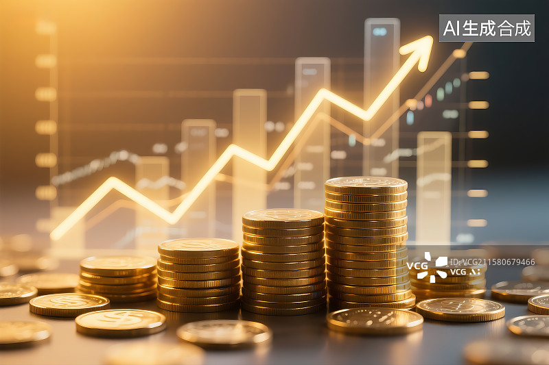 【AI数字艺术】金融金价市场上升暴涨 投资理财 财富管理 经济金融 股市股价上涨 投资理财图片素材