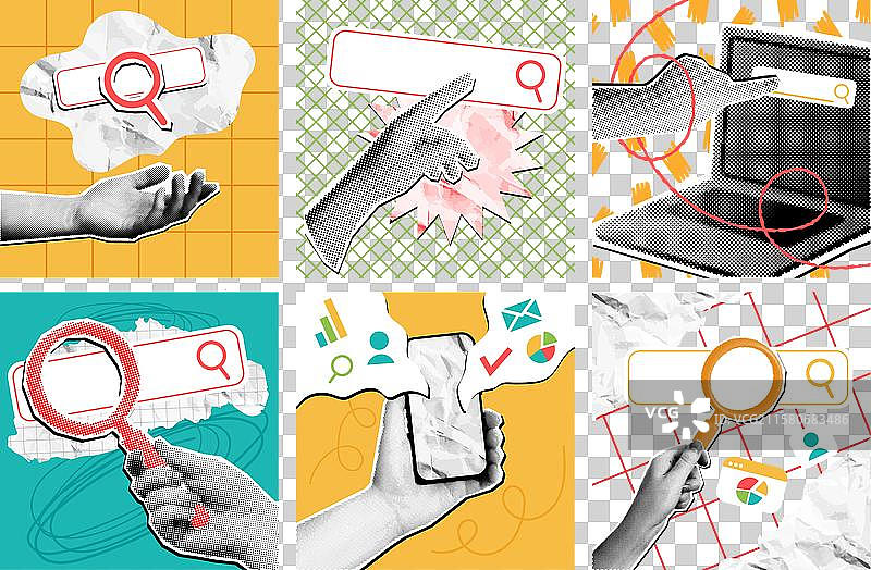 混合媒体在线搜索互联网搜索栏图片素材