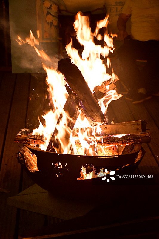篝火燃烧的特写图片素材
