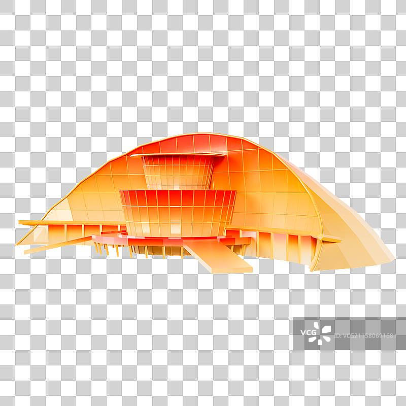 3D渲染的杭州国际会议中心杭州城市元素图片素材