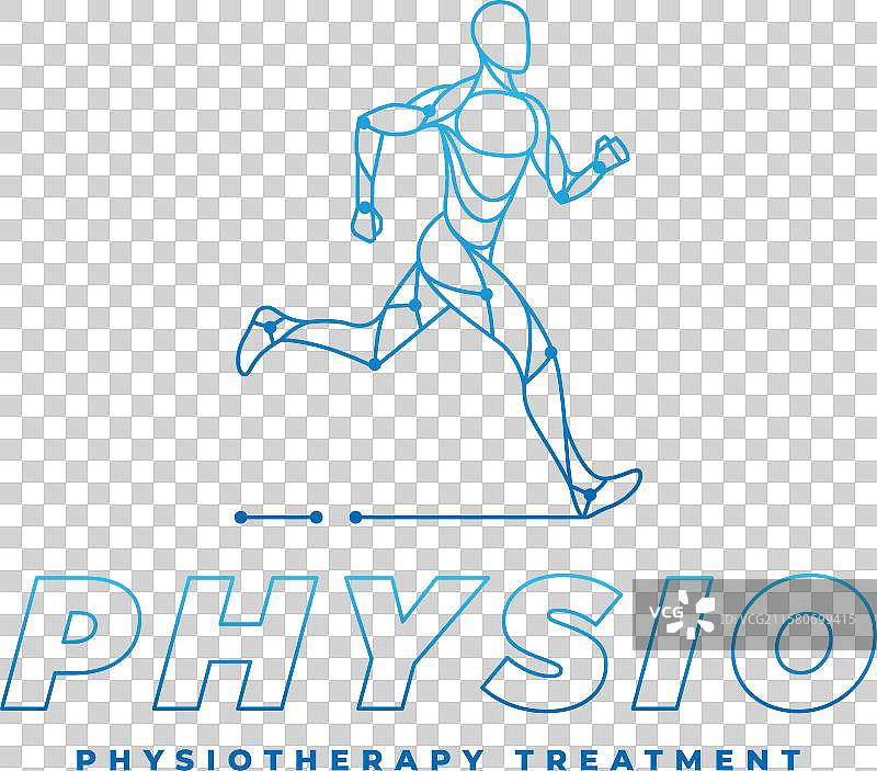 物理治疗与跑步人群的标志图片素材