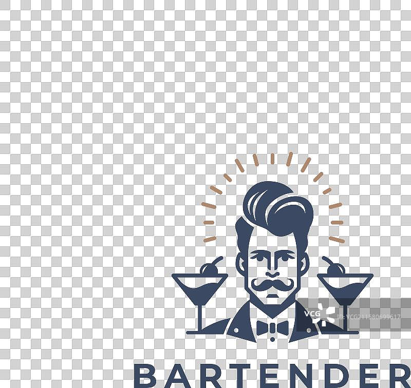 经典酒保标签标志图片素材