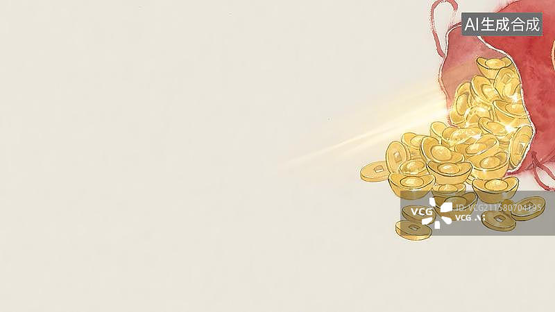 【AI数字艺术】水墨画右上图片素材