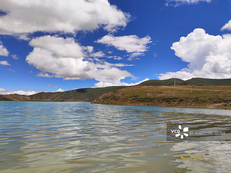 西藏日喀则旅途的风景，浪措湖图片素材