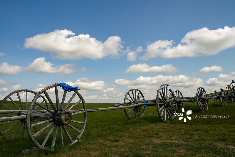草原遗韵：勒勒车辙，岁月留痕图片素材