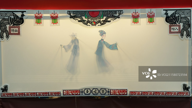 皮影戏特写图片素材