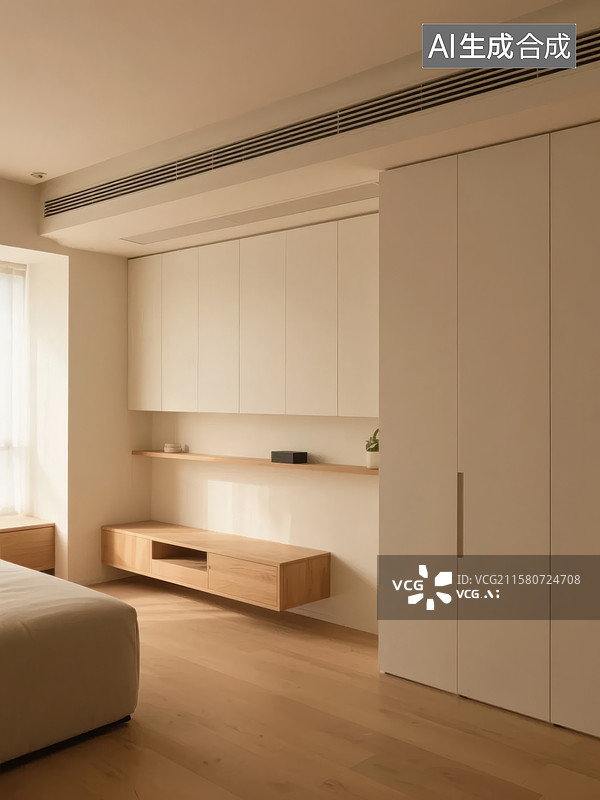 【AI数字艺术】现代简约卧室设计图片素材