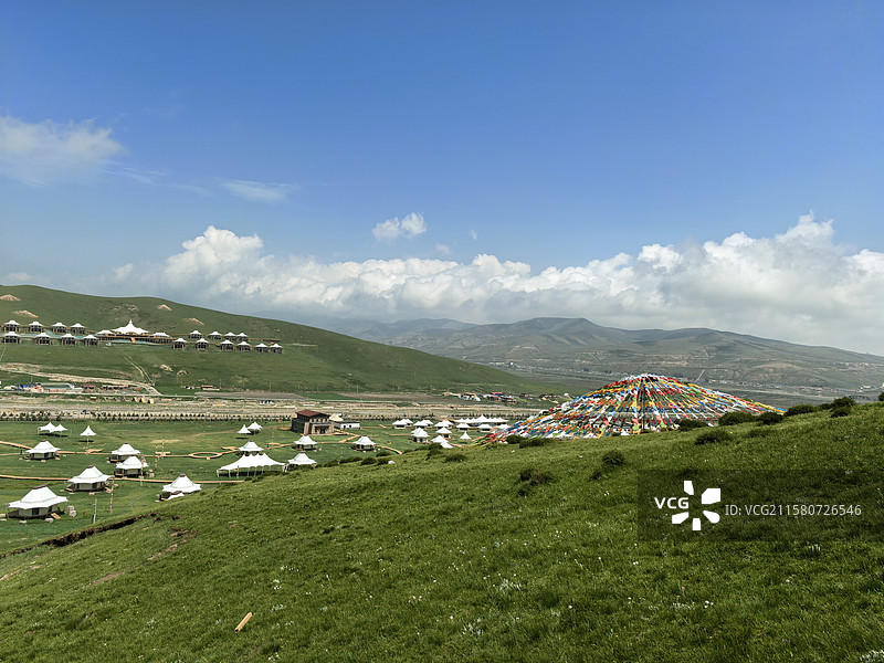 抓喜秀龙草原风光图片素材