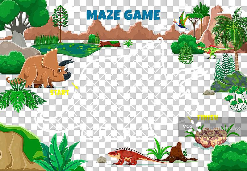 迷宫游戏帮助恐龙找到蛋图片素材