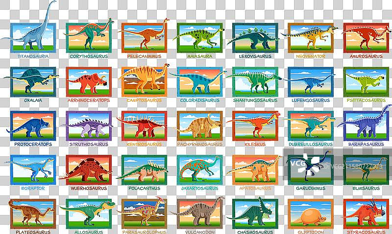 史前恐龙与古代爬行动物系列图片素材