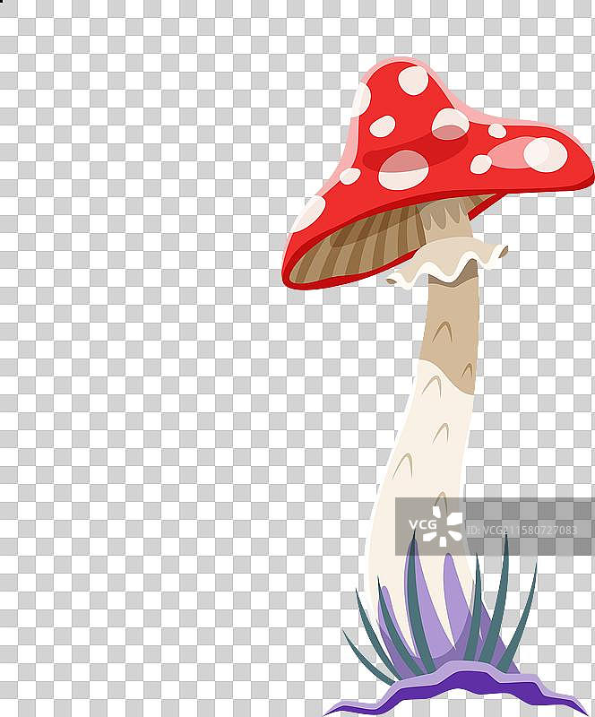 万圣节字体，编号1，一个毒蝇伞蘑菇图片素材