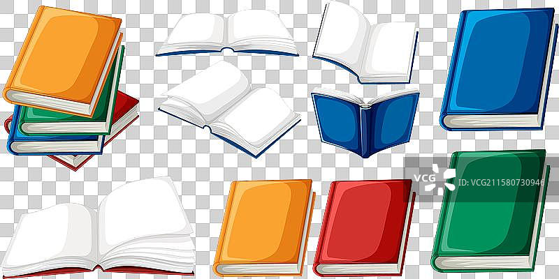 各种颜色和位置的书籍图片素材