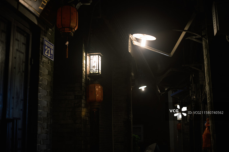 泮塘村夜景图片素材