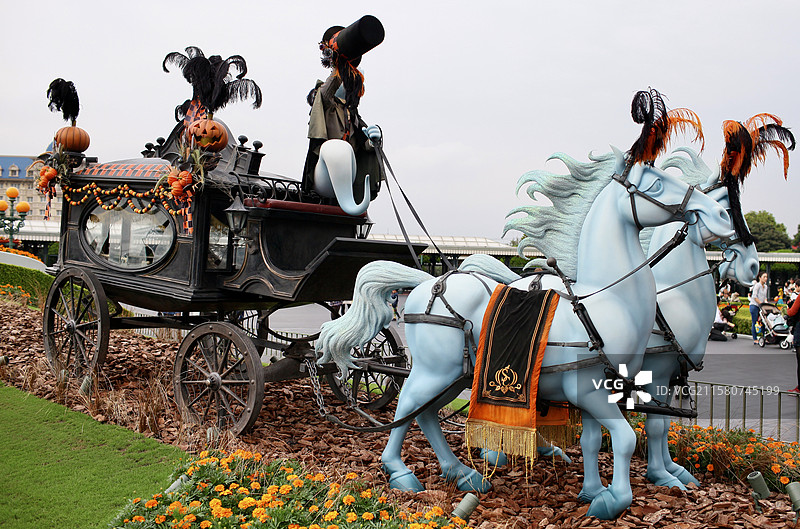 东京迪士尼乐园的万圣节图片素材