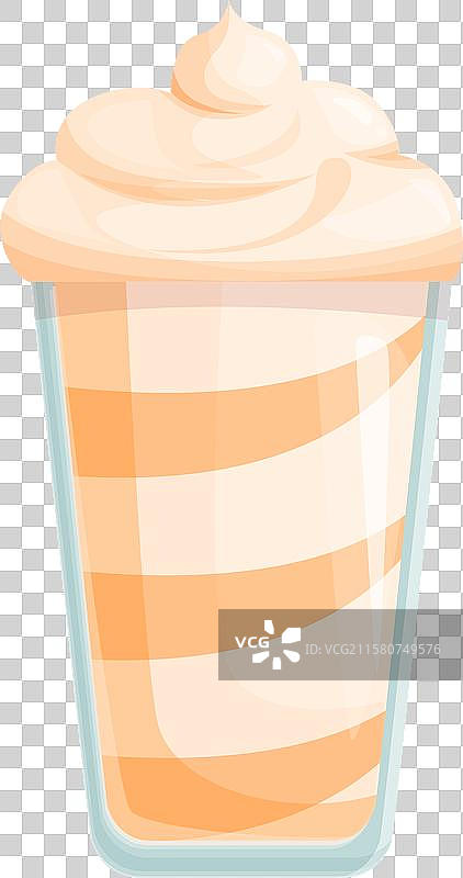 美味的奶昔上面加了奶油，正等着你。图片素材