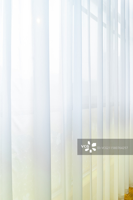 中国房地产城市健康生活拍摄主题，住宅内部环境，住宅房间里的窗户和窗帘，室内无人图像摄影图片素材