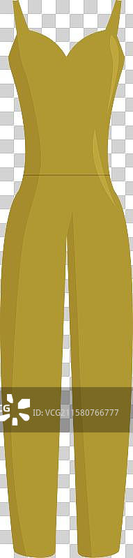 优雅的绿色连体裤时尚设计图片素材