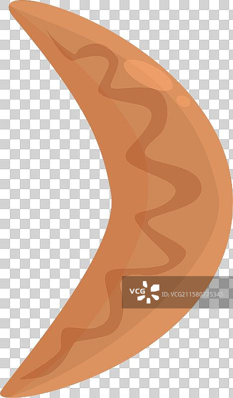 传统木质回旋镖孤立在白色背景上图片素材