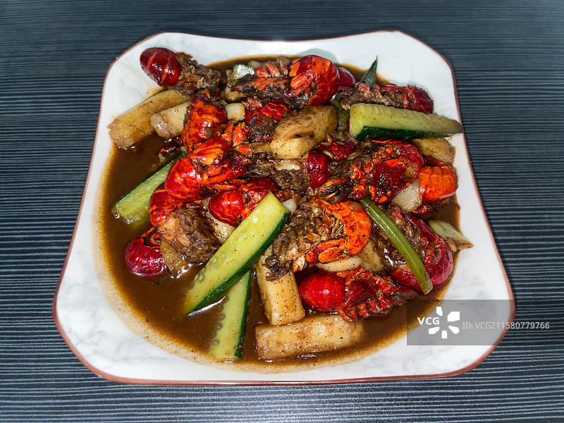 中式家常菜：小龙虾图片素材