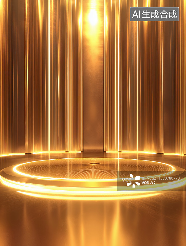 【AI数字艺术】鎏金奢华抽象光影光线大气庆典广告背景图片素材