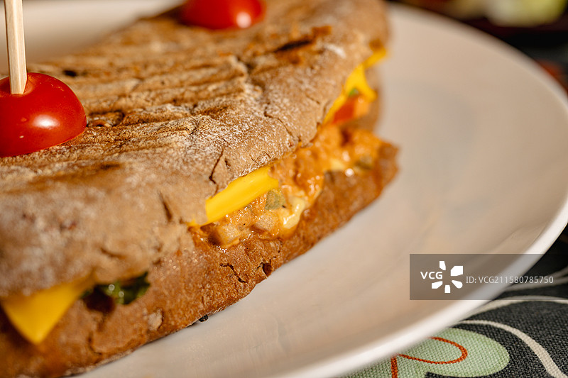 美味的烤三明治图片素材