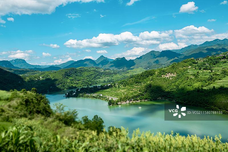 贵州道真县芙蓉江风光图片素材