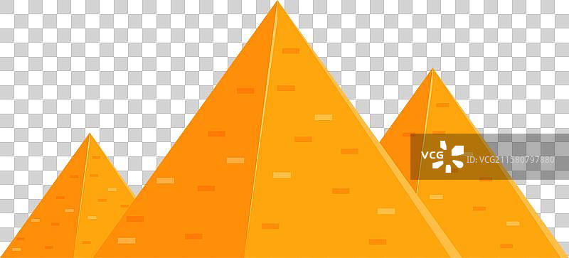 三座金字塔矗立在图片素材