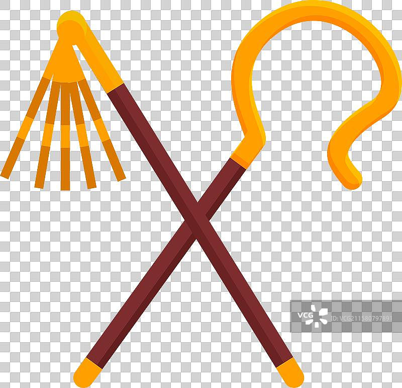 古埃及的象征：交叉的弯刀和鞭子图片素材