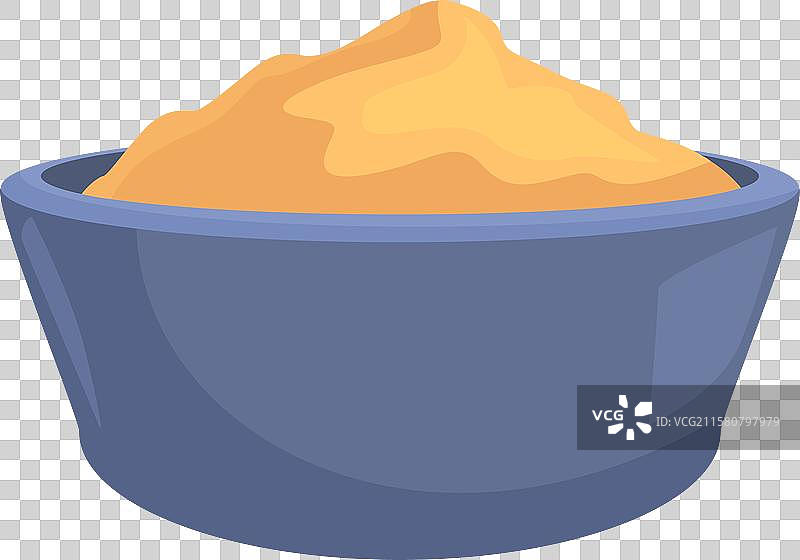 盛满土豆泥的碗被端上来图片素材