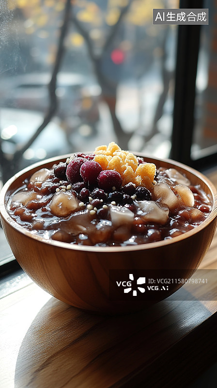 【AI数字艺术】夏天清凉水果饮料海报一碗红豆薏仁冰沙冰饮图片素材