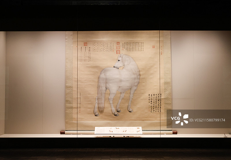 万吉骦图轴清乾隆郎世宁十骏图万物和生画展故宫博物院藏动物题材绘画特展图片素材
