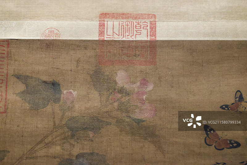 芙蓉锦鸡图宋徽宗赵佶 万物和生画展故宫博物院藏动物题材绘画特展图片素材