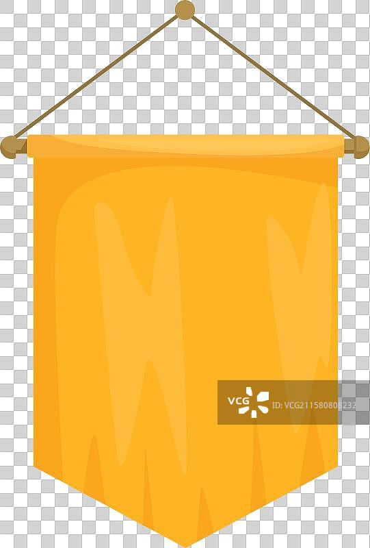 金色的旗帜挂在绳子上随风飘扬图片素材