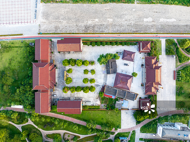航拍武穴市广济时光景区，武穴滨江公园，龙隐寺图片素材