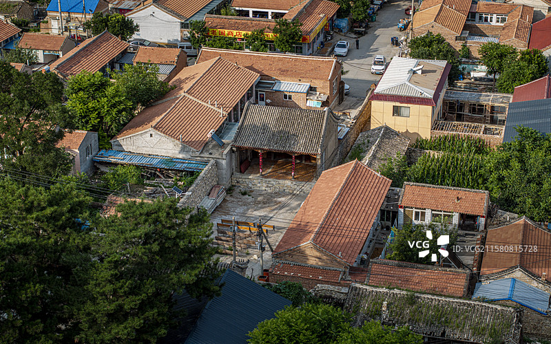 河北省张家口市怀来县镇边城及周边长城图片素材