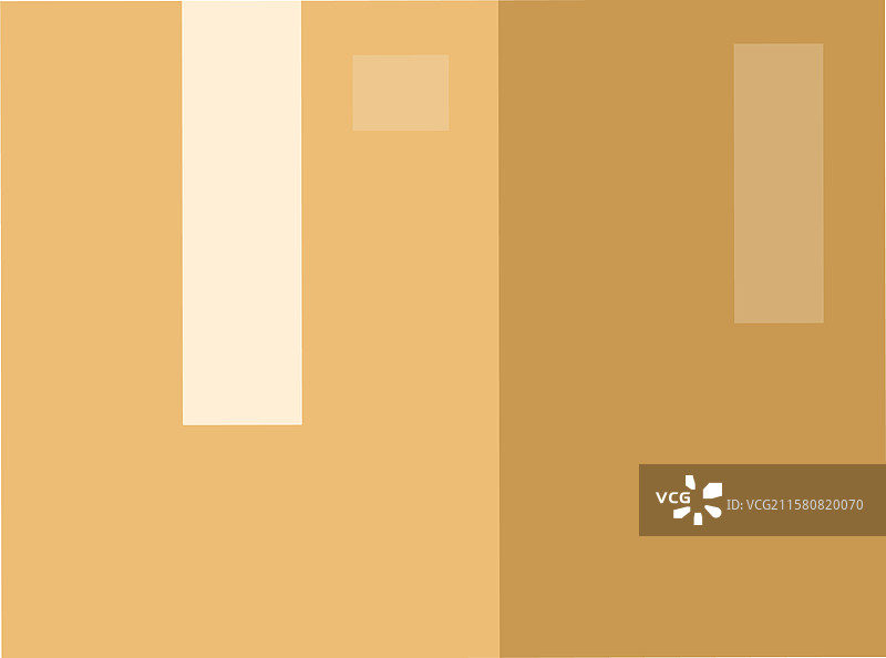 用胶带封好的直立纸箱图片素材