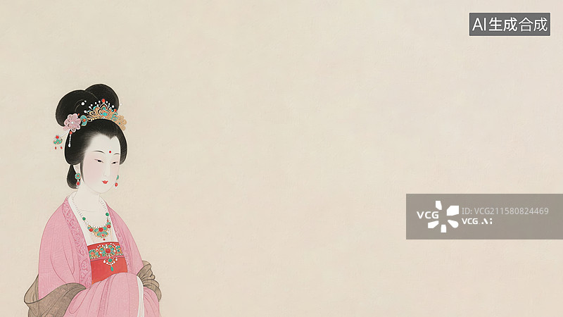 【AI数字艺术】水墨画左下图片素材