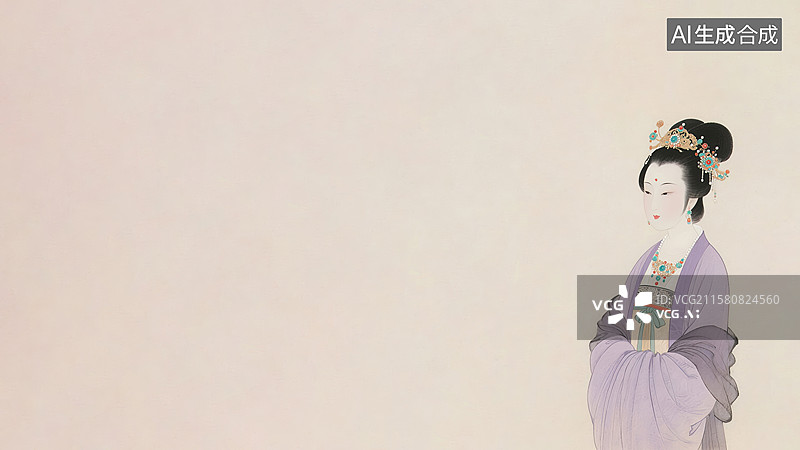 【AI数字艺术】水墨画右下图片素材