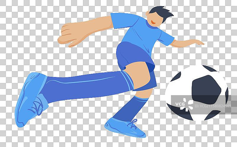 世界杯苏超足球运动员踢球射门图片素材