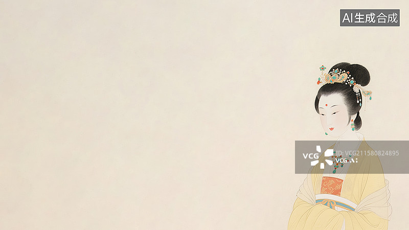 【AI数字艺术】水墨画右下图片素材