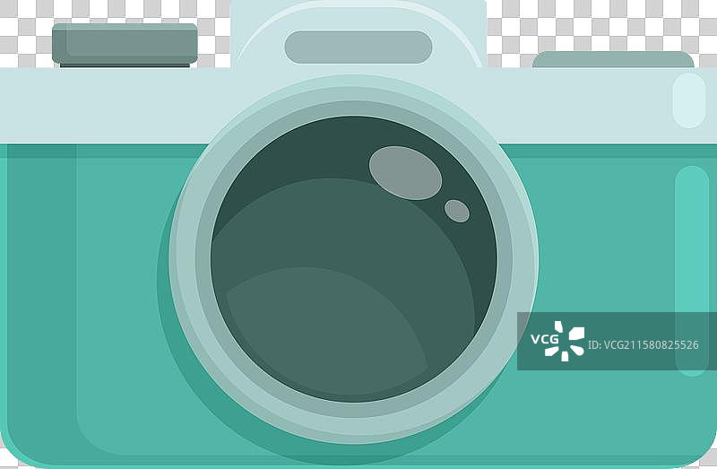 时尚的青绿色相机捕捉回忆图片素材