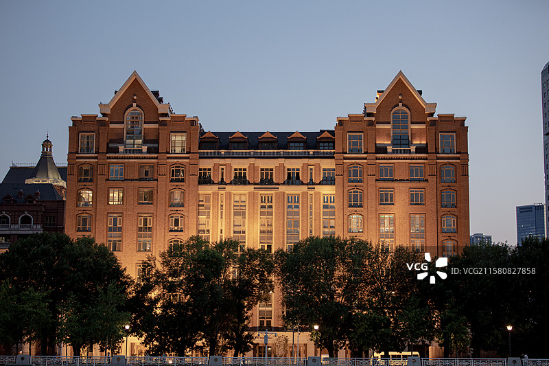 天津海河夜景图片素材