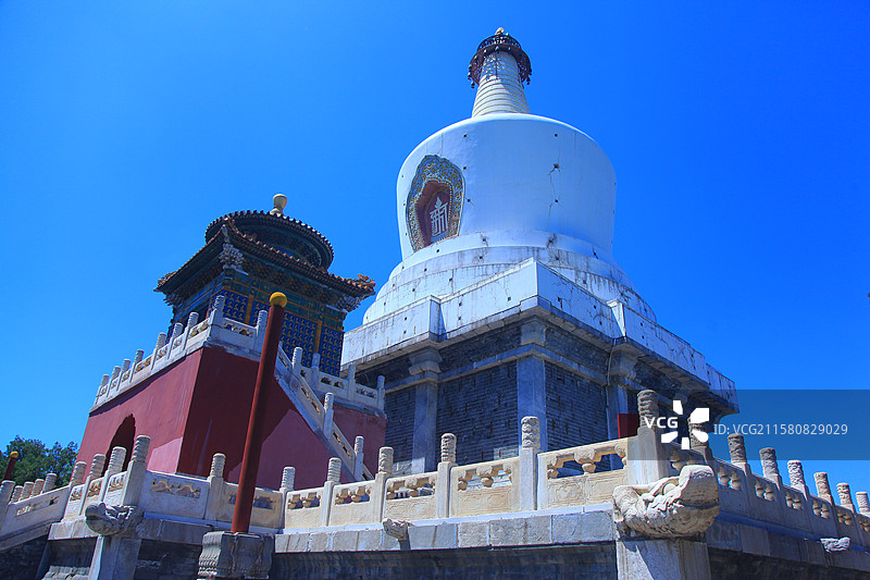 北海公园 白塔图片素材