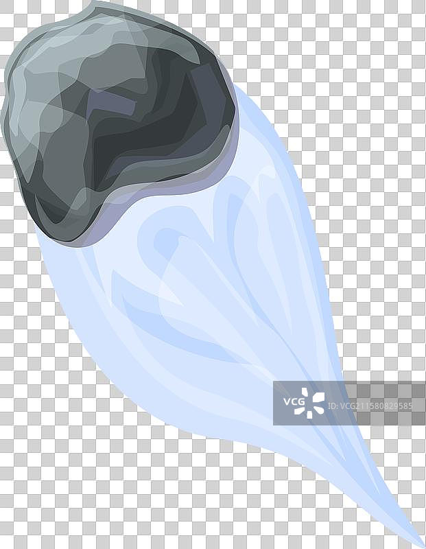 陨石坠落地球，留下蓝色轨迹图片素材